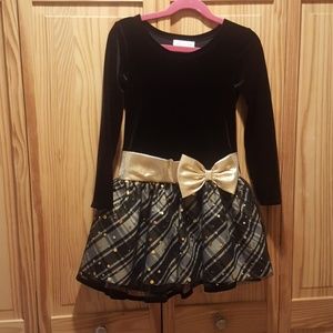 Black & Gold Girls Dress